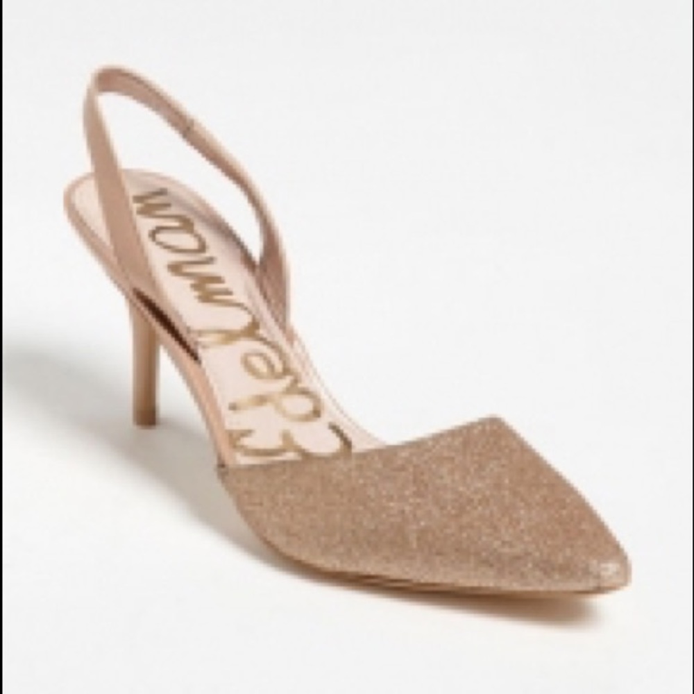 Sam Edelman Orly Slingback pump in gold glitter